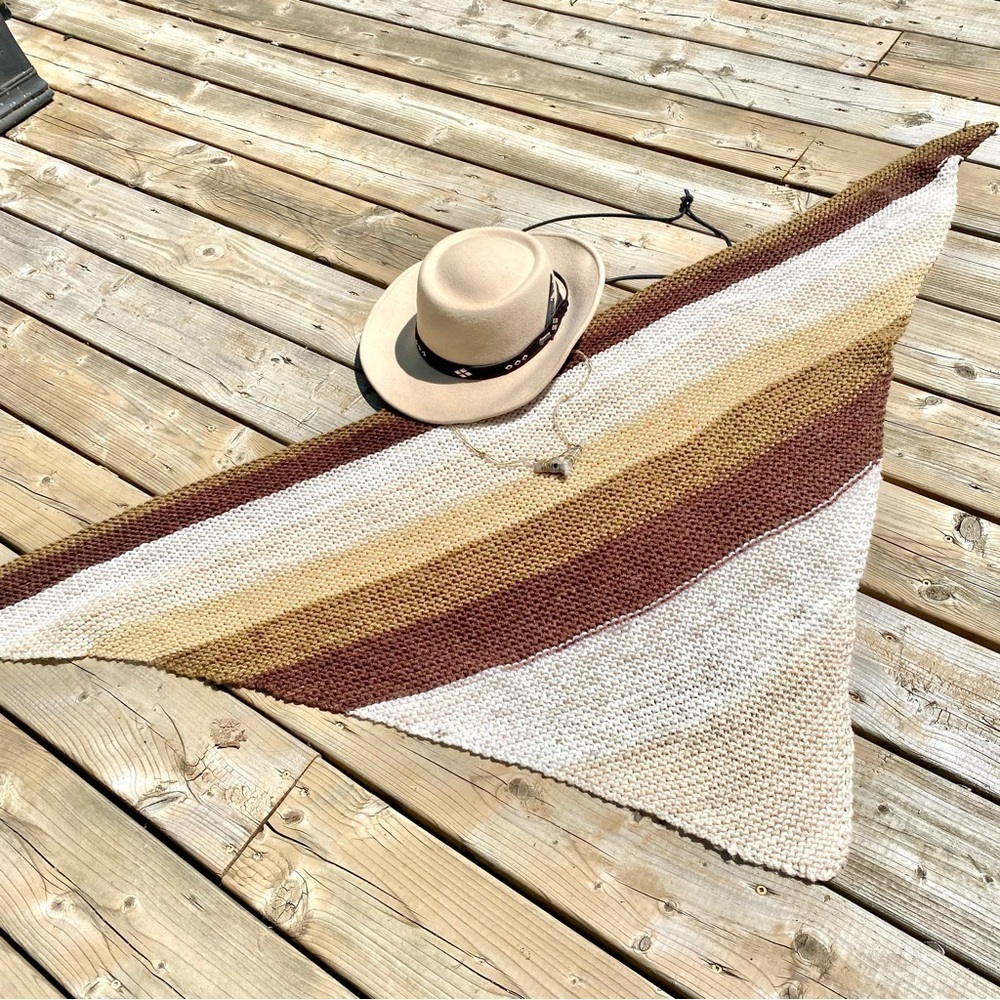 Artisan farmhouse prairie knit boho cover up/wrap scarf granny cottage vibe